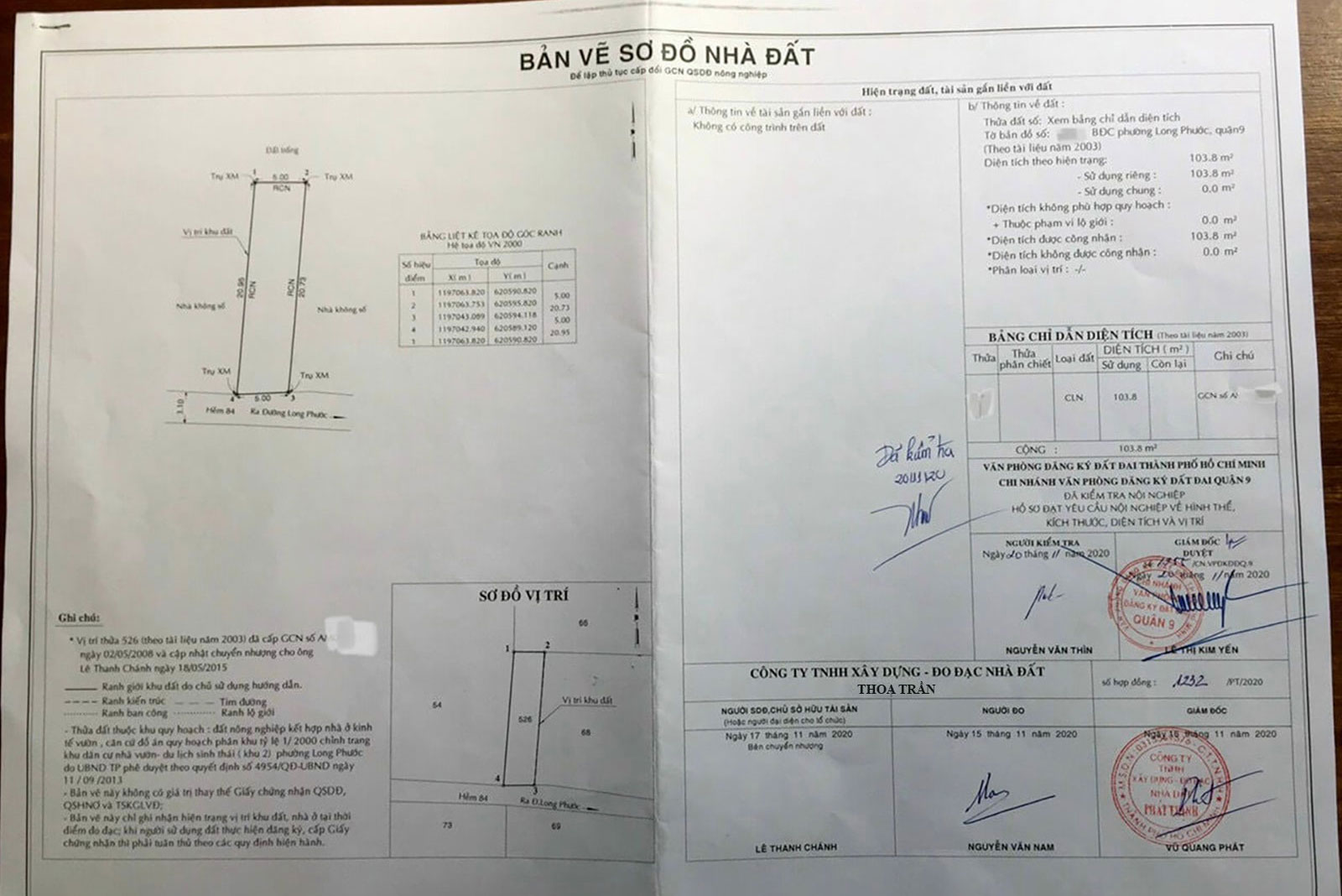 ĐO ĐẠC HỒ CHÍ MINH - Duyệt kiểm tra nội nghiệp